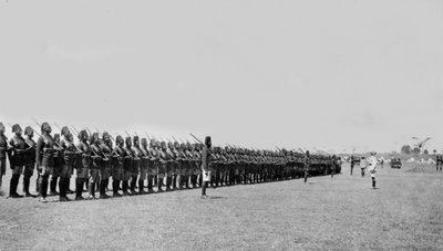 The 2nd Battalion, The King’s African Rifles, on parade by English Photographer